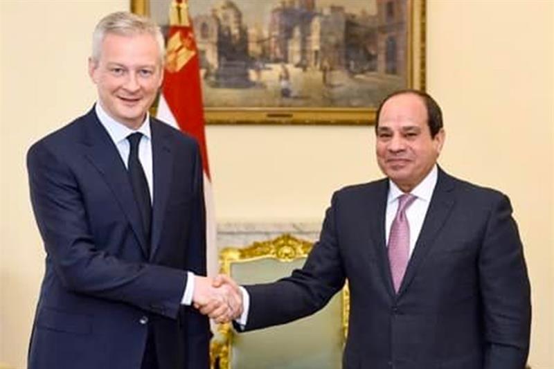 El-Sisi and Bruno have agreed to boost French investment in renewable energy In Egypt