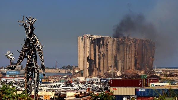 Fears of a new section of the wheat silos at Beirut’s port collapsing