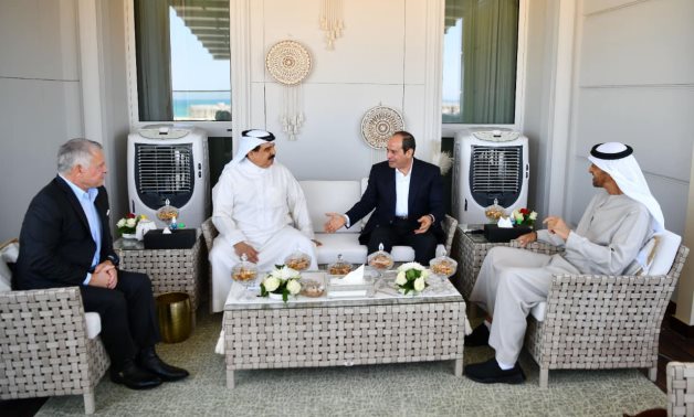 President Sisi meets with leaders from Bahrain, Jordan, and the United Arab Emirates.