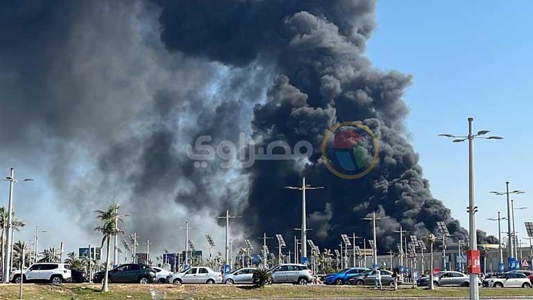 What occurred at Carrefour Alexandria after a severe fire?