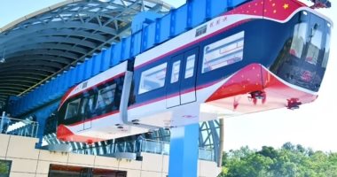 What I mean is… China’s new sky train, 33 feet above the ground