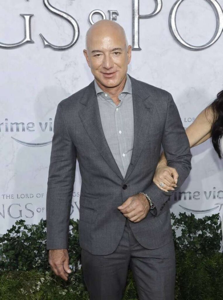 Jeff Bezos attends the screening of ‘The Rings of Power.’