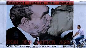 The death of the famous  Kiss of Brezhnev and Honecker