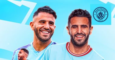 Man City vs Copenhagen .. Riyad Mahrez plays the 200th match in the England champion shirt