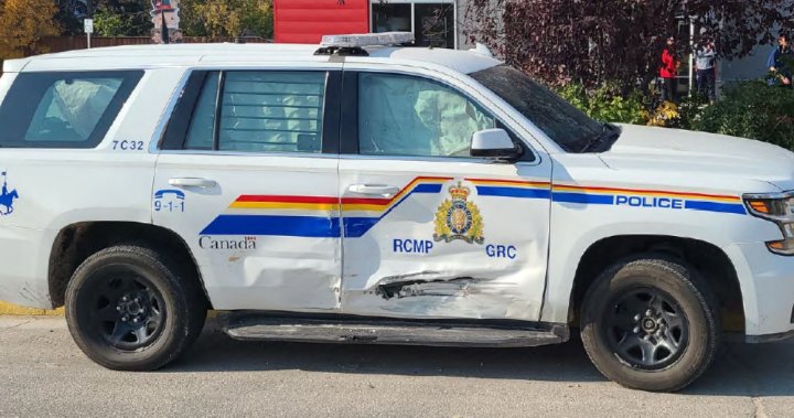 RCMP police car crashes while responding to call in The Pas, Man.