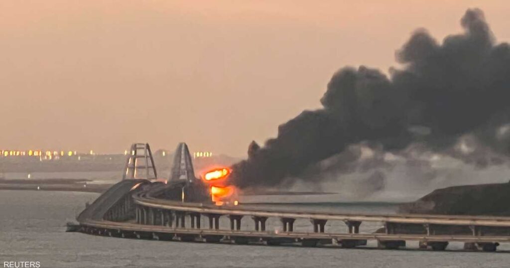 Russia announces the causes of the Crimean bridge fire.. and details of what happened