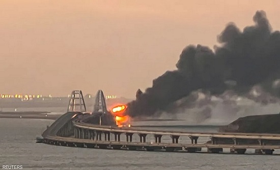 Russia announces the causes of the Crimean bridge fire.. and details of what happened