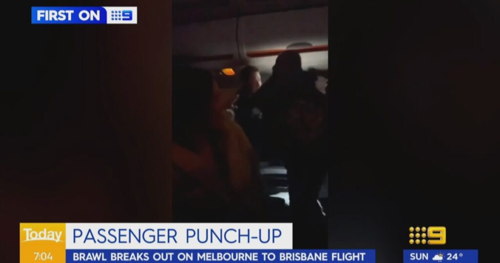 Watch: Mid-air brawl breaks out on Aus Jetstar flight