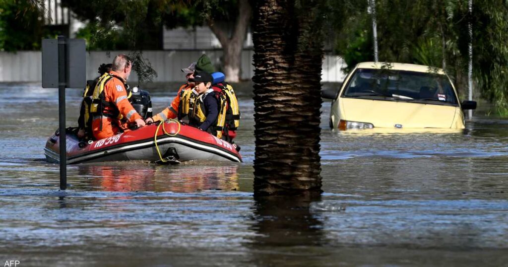 Australia .. a month rains fell in two days