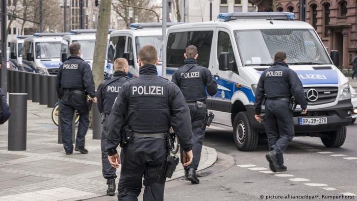 German police are launching raids after finding an explosive device on it