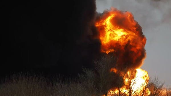 Russia .. the ignition of an oil tank after a Ukrainian attack in Belgorod