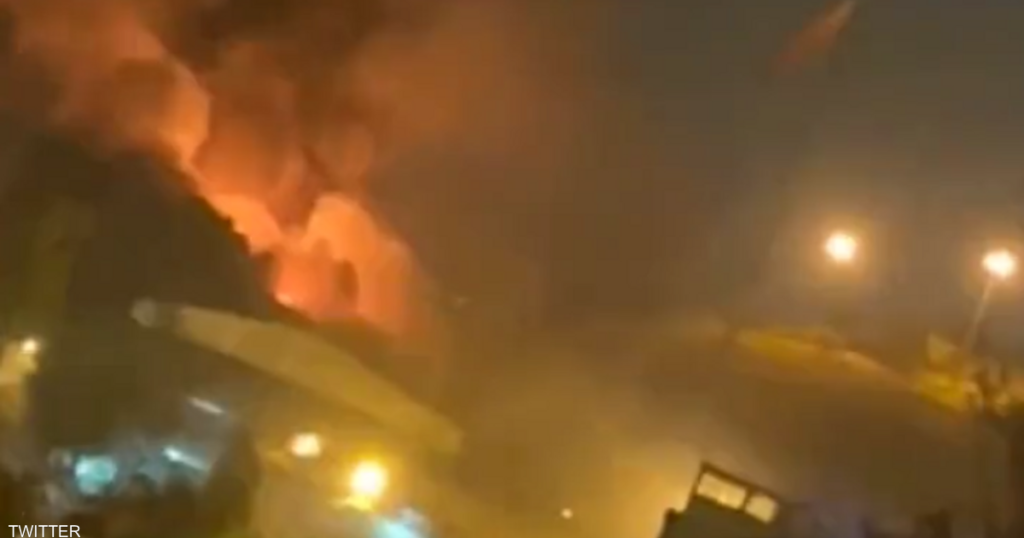 Video .. Smoke escalated from a prison in Tehran and hearing a shots