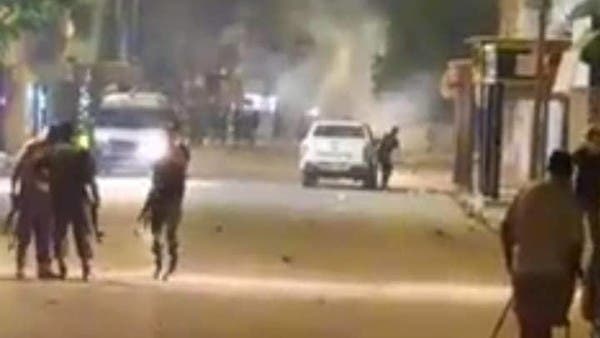 Clashes between the police and angry young men in the Tunisian capital