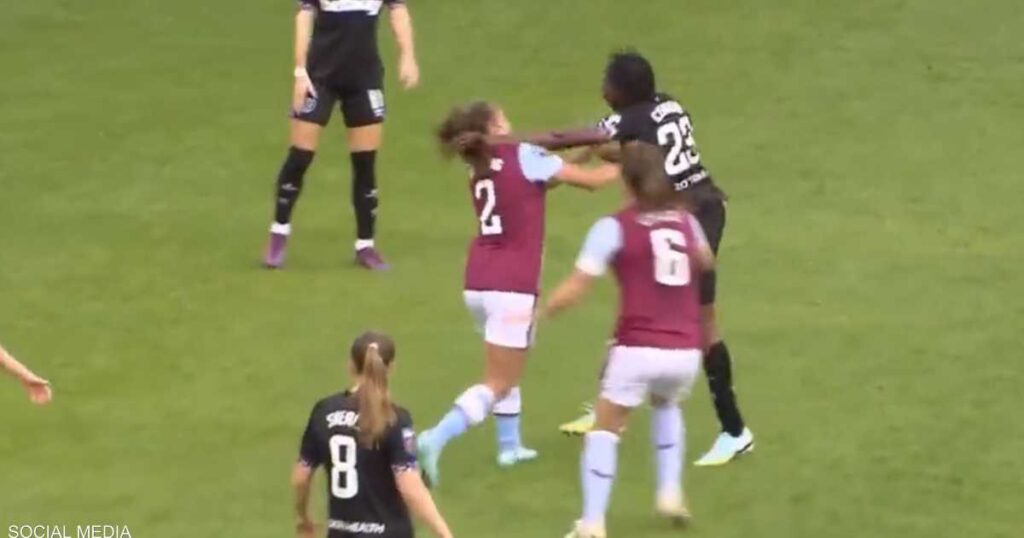 A video of the English league player shows her boxing skill