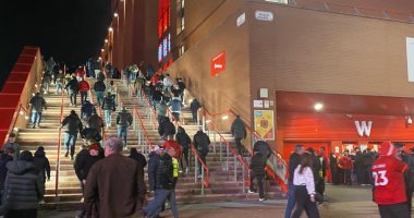 Pictures .. Liverpool fans preparations for the West Ham match in the English league