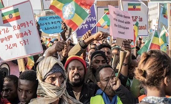 Government demonstrations in Ethiopia against foreign interference in Tigray