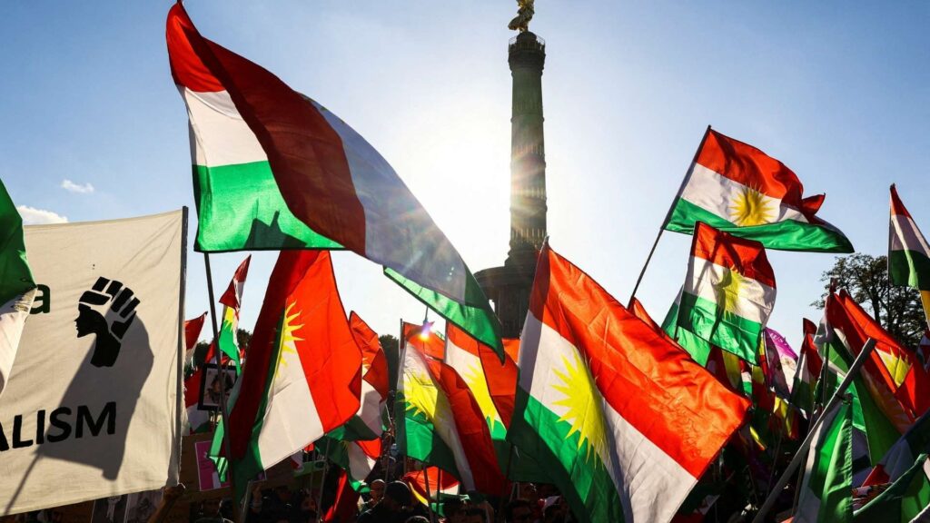 Berlin .. a march of 80,000 people in support of the protests in Iran