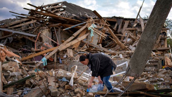 Because of the Russian bombing … displacement from Erbin in the vicinity of Kyiv