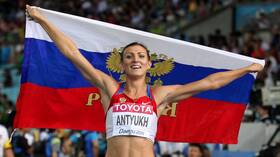 Abstract Russian runner Antioch from the 2012 Olympics gold in London