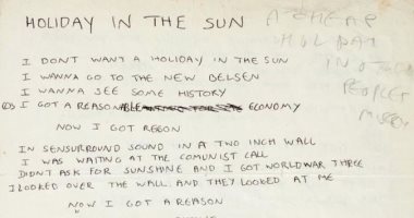 Selling handwritten songs by 57,000 dollars at Sotheby’s auction