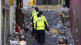 An eyewitness talking about the circumstances of the deadly stampede in Seoul