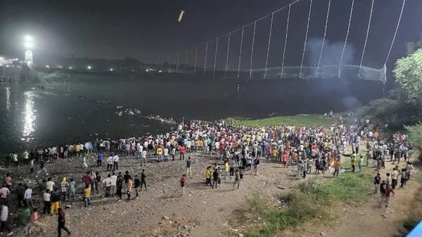 The collapse of a suspended bridge in India … and the killing of dozens after they fell in a river