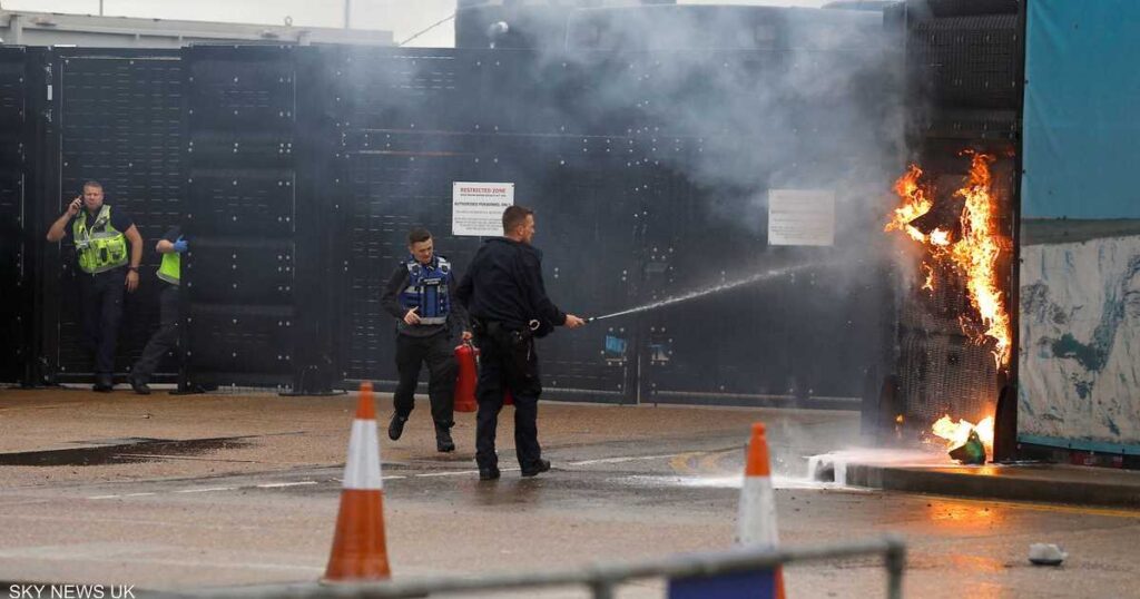 Britain .. A man attacking a center for immigrants with incendiary bombs and committing suicide