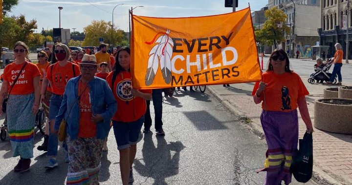 Son of late residential school survivor, advocate honours family at Survivors Walk in Winnipeg