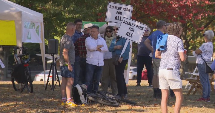 Vancouver rally held to ‘restore Stanley Park’; concerns surrounding contentious bike lanes