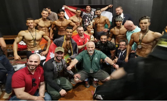 The national bodybuilding team participates in the world championship