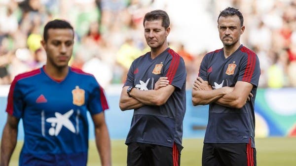 Luis Enrique assistant coaching the Iraq national team