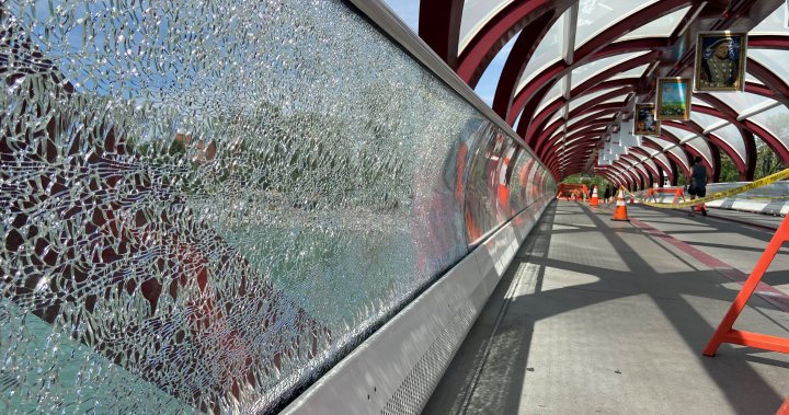 City of Calgary to replace Peace Bridge glass with steel tension cables