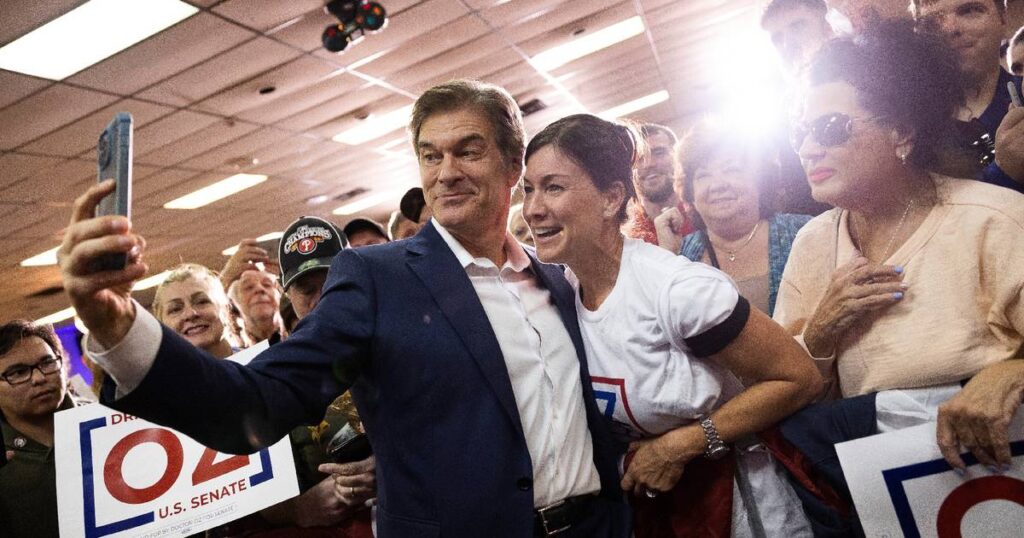 Oprah endorsed Dr Oz US Senate race rival