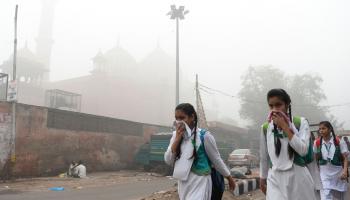 In India .. closing schools from tomorrow due to air pollution