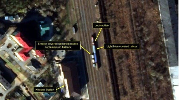 Years ago .. Monitor the first movement on a railway linking North Korea to Russia