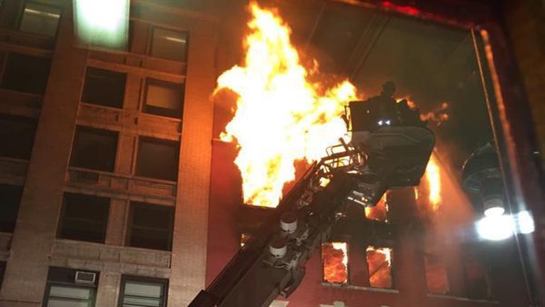 Dozens were injured after a fire broke out in a residential building in New York