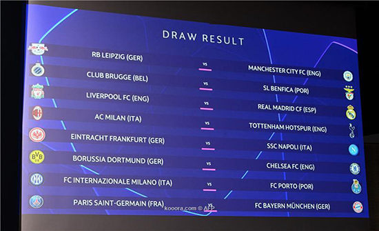 The Champions League draw .. A fiery confrontation for Real against Liverpool and Paris against Bayern Munich