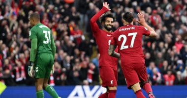 Mohamed Salah is participating in Liverpool’s victory against Southampton in the English Premier League .. Video