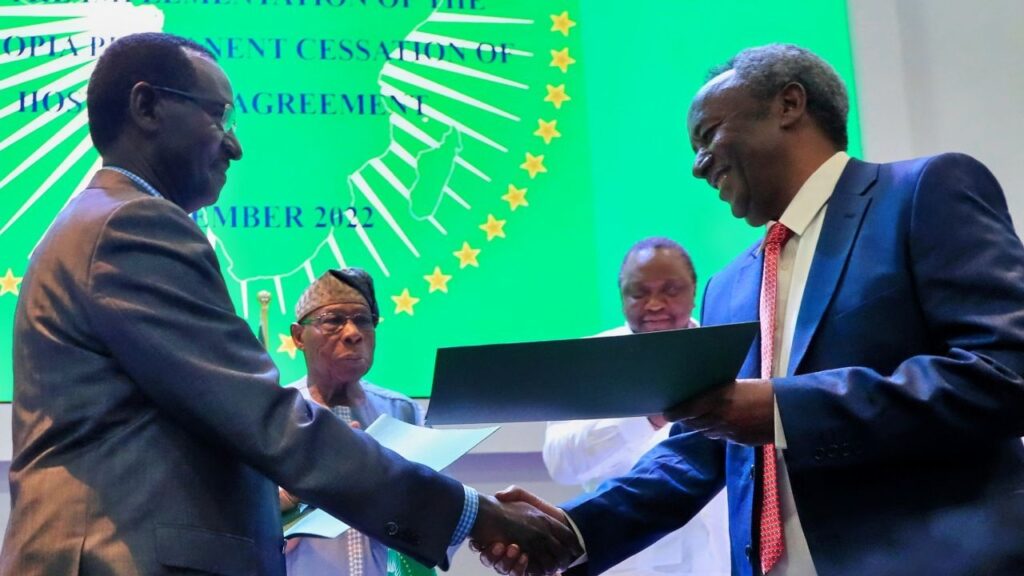 An agreement to deliver humanitarian aid to the Ethiopian province