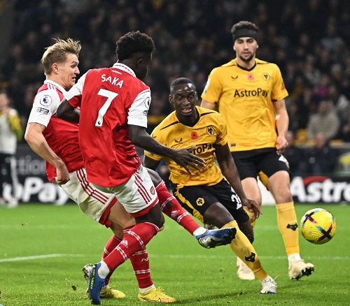 With the late participation of Al -Nini .. Arsenal train runs over Wolverhampton and enhances its lead in the Premier League