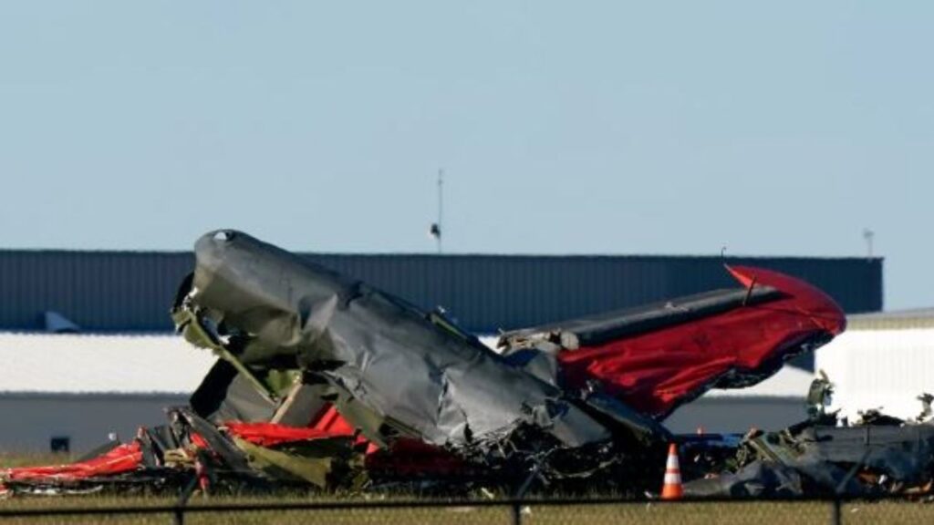 The collision of two planes from World War II in Dallas