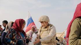 The Russian army delivers humanitarian assistance to the residents of a village in the Syrian governorate of Aleppo (photos)