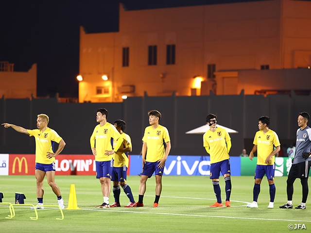 The Japanese team adapts to the atmosphere in Qatar