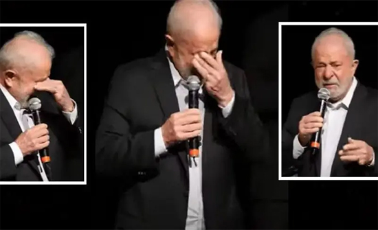 The President of Brazil is crying because of hunger and poverty in his country … in the video