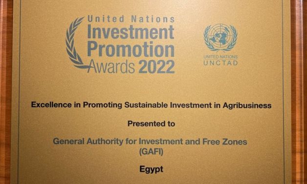 Egypt’s GAFI garners UNCTAD’s award of excellence in promoting sustainable investment in agribusiness