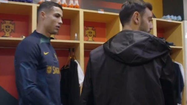 Mario: shaking hands with Ronaldo and Fennedies “Mbah”