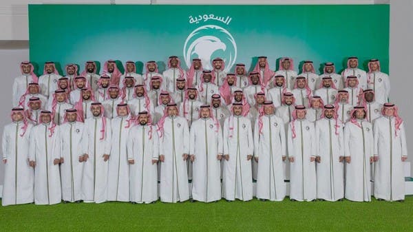 To the World Cup .. Saudi national team players in the uniform