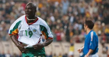 Gul Morning .. Senegalese Buba Diop opens the 2002 World Cup goals against France