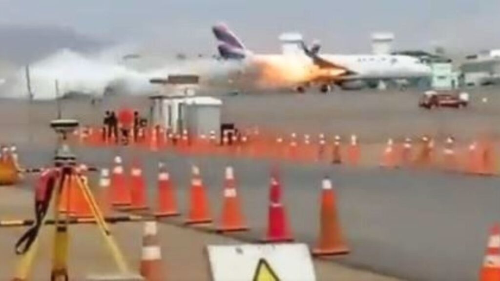 A plane ignition in a terrifying accident (video)