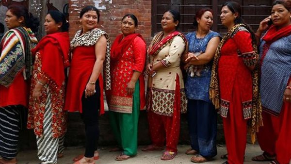 The start of voting in the parliamentary elections in Nepal